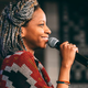 Sonia Denis performs in The Second City's Afro-Futurism. (Image: Clayton Hauck)